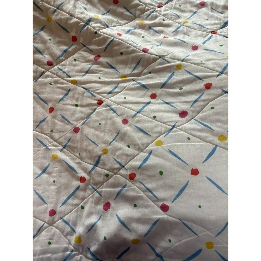 Vintage 1980s Marimekko Snow Flower Comforter Twin Iconic Quilted Blanket USA